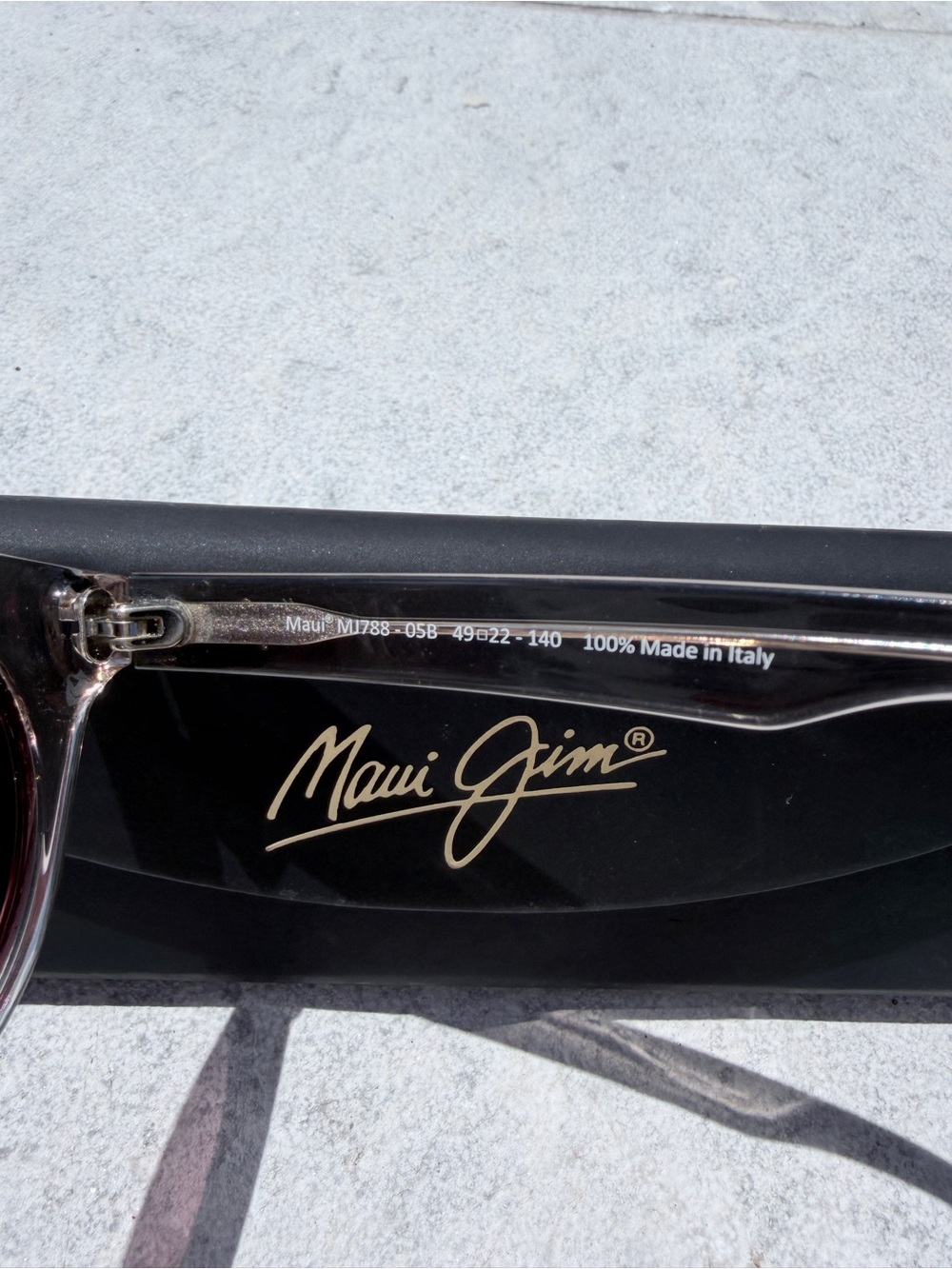 Maui Jim Dragonfly Transparent Frame Sunglasses with Rose-Tinted Lenses - Picture 4 of 6